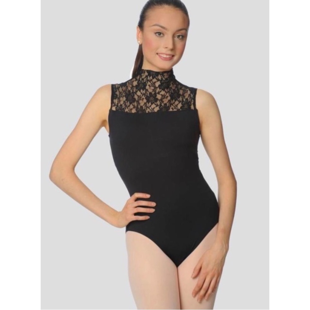 Gaynor Minden NY Black Lace Leotard